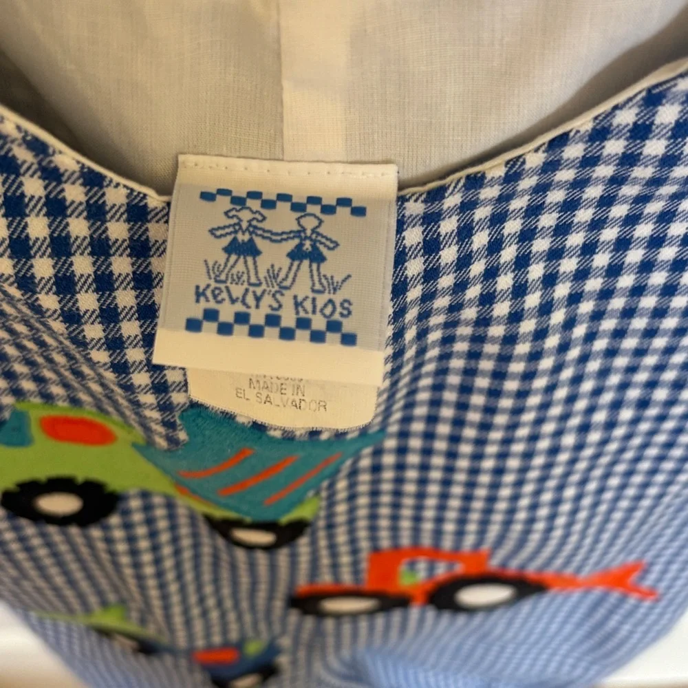 Kelly's Kids Vintage Blue Gingham Overalls - Picture 2 of 10